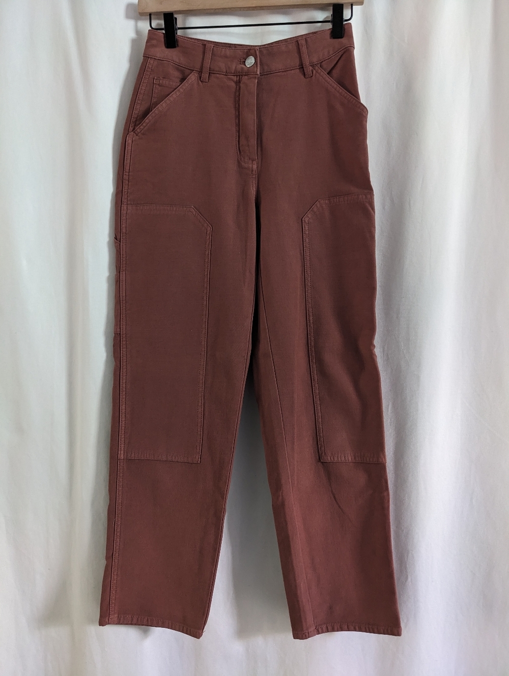 Wilfred Free Aritzia Modern Utility Pants Wide Leg Mocha Sorbet Size 0